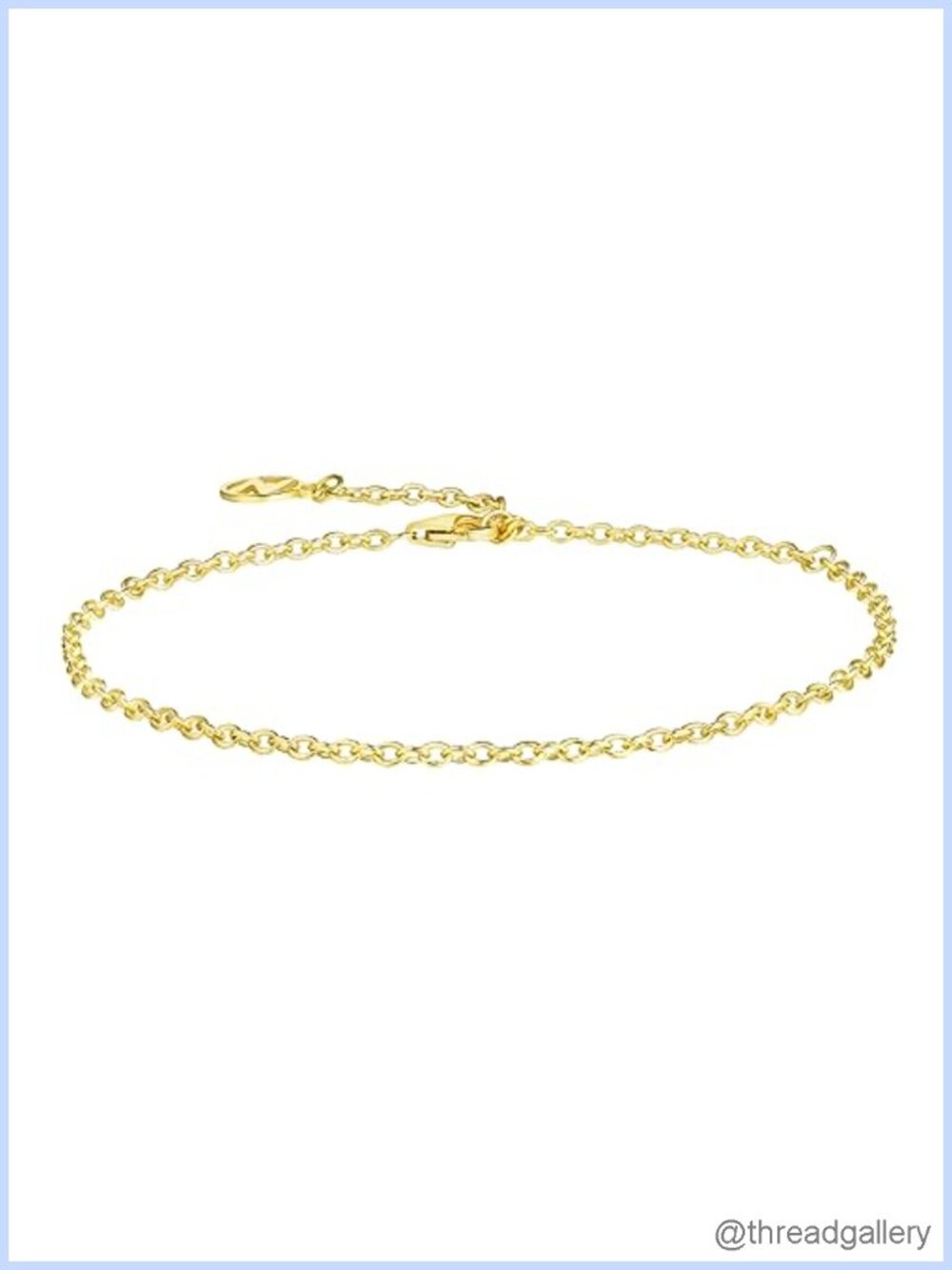 925 Sterling Silver 14K Gold Plated Adjustable Chain Bracelet for Women